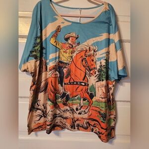 Vintage Roy Rogers Cowboy Graphic Boutique Shirt